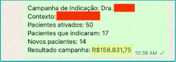 50 indicações se tornaram R$158.831,75